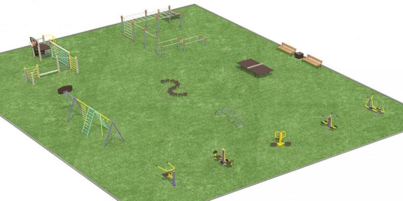 Дизайн проект спортплощадки разновозрастной  в Йошкаре-Оле