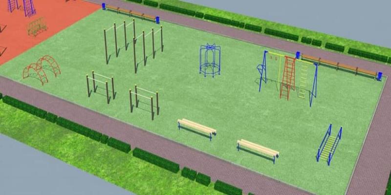 Проект детско-спортивной площадки для школы - детсада в Йошкаре-Оле