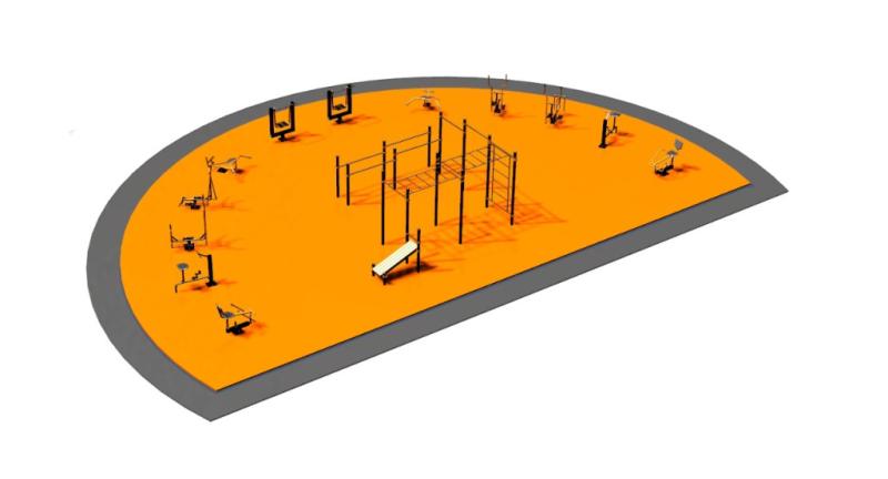 Дизайн проект спортплощадки Полукруглая в Йошкаре-Оле