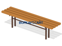 Лавочка без спинки МАФ 1601 в Йошкаре-Оле