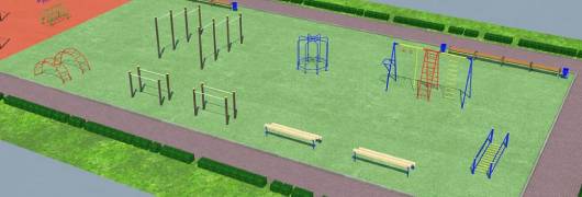 Проект детско-спортивной площадки для школы - детсада в Йошкаре-Оле