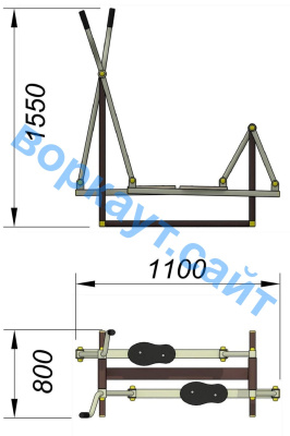 Уличный тренажер "Лыжник" УТ 008 в Йошкаре-Оле
