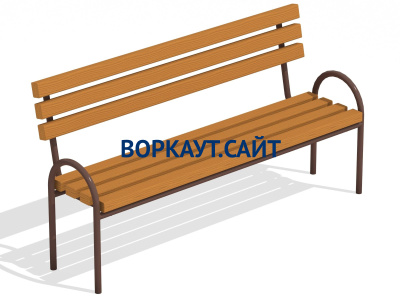 Парковая лавочка со спинкой МАФ 1605 в Йошкаре-Оле