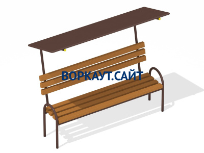 Лавочка под навесом МАФ 1607 в Йошкаре-Оле