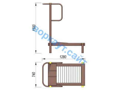 Уличный тренажер Беговая дорожка УТ 009 в Йошкаре-Оле