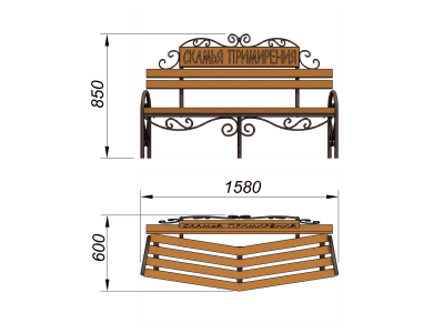 Скамья примирения МАФ 1610 в Йошкаре-Оле