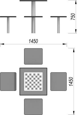 Шахматный стол МАФ 3516 в Йошкаре-Оле