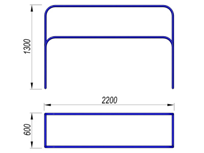 Брусья разновысокие МАФ 3531 в Йошкаре-Оле