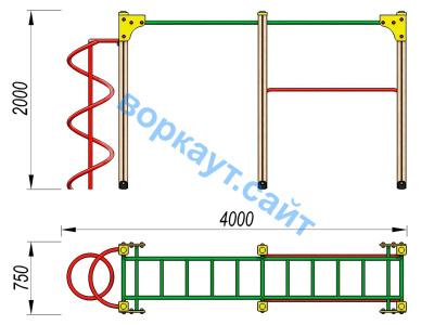 Детский спортивный комплекс ДСК 3104 в Йошкаре-Оле