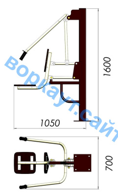 Уличный тренажер "Жим от груди" УТ 002 в Йошкаре-Оле