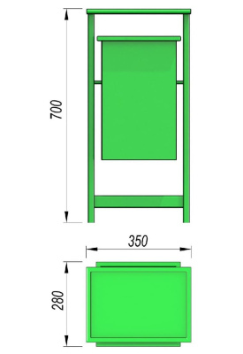 Урна с крышкой МАФ 1631 в Йошкаре-Оле