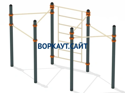 Воркаут турник разноуровневый с шведской стенкой ВС-25 в Йошкаре-Оле