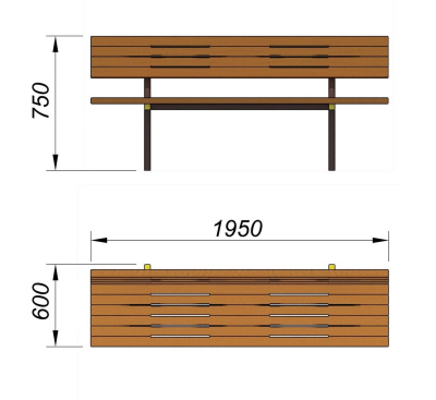 Диван уличный МАФ 1608 в Йошкаре-Оле