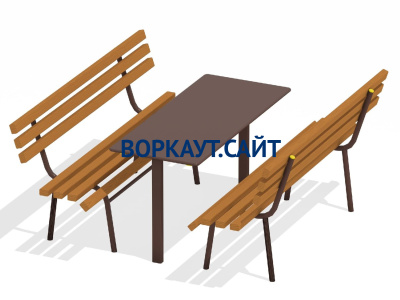 Дачный комплект из 2 лавочек и стола МАФ 1620 в Йошкаре-Оле