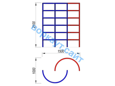 Шведская стенка полукруглая ДСК 3503 в Йошкаре-Оле